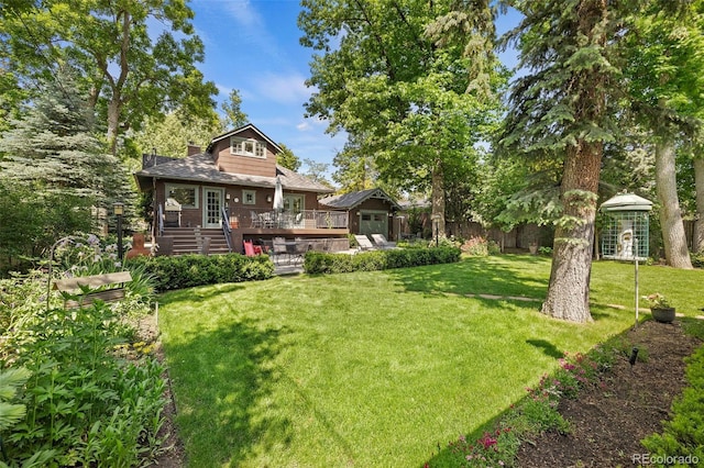 13 2nd St, Colorado Springs, CO 80906 - view of yard featuring a wooden deck