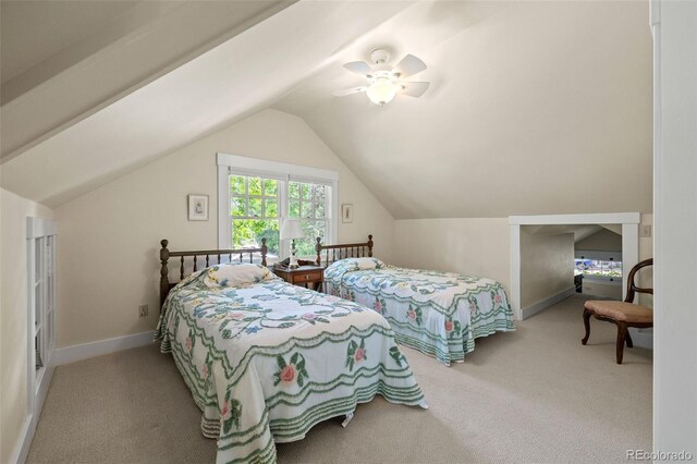 13 2nd St, Colorado Springs, CO 80906 - carpeted bedroom featuring lofted ceiling and baseboards