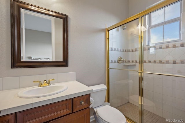6299 Ellingwood Point Pl, Castle Rock, CO 80108 - bathroom with vanity and a stall shower