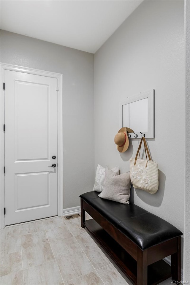 mudroom with baseboards