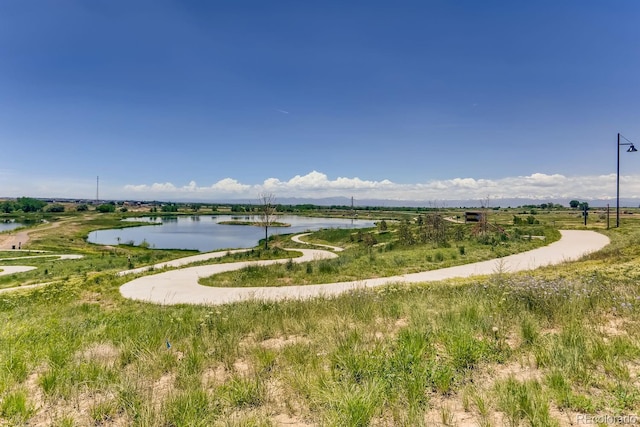 view of property's community featuring a water view