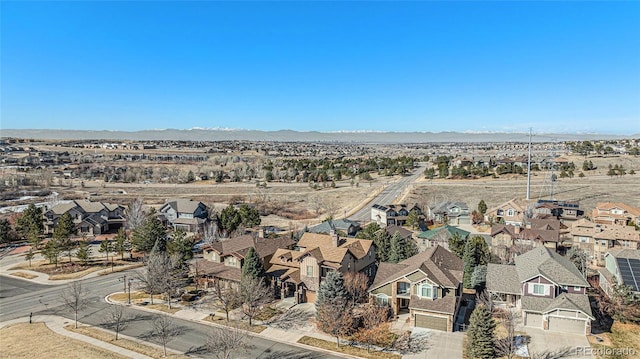 bird's eye view with a residential view