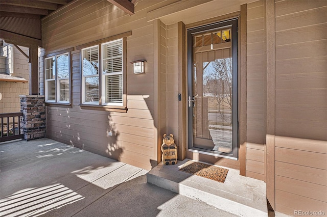 view of doorway to property