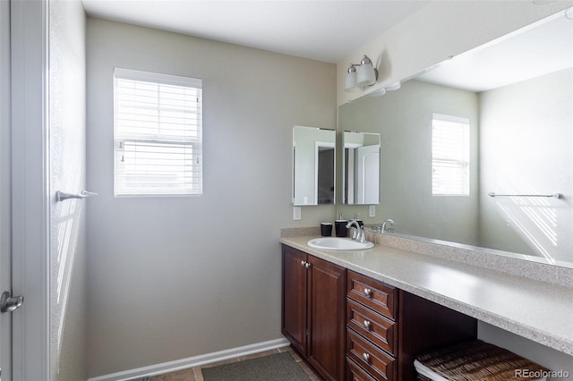 bathroom featuring vanity and tile patterned floors