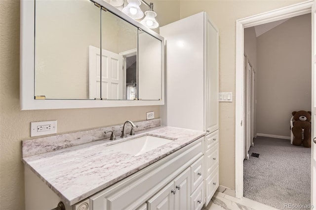 bathroom with vanity