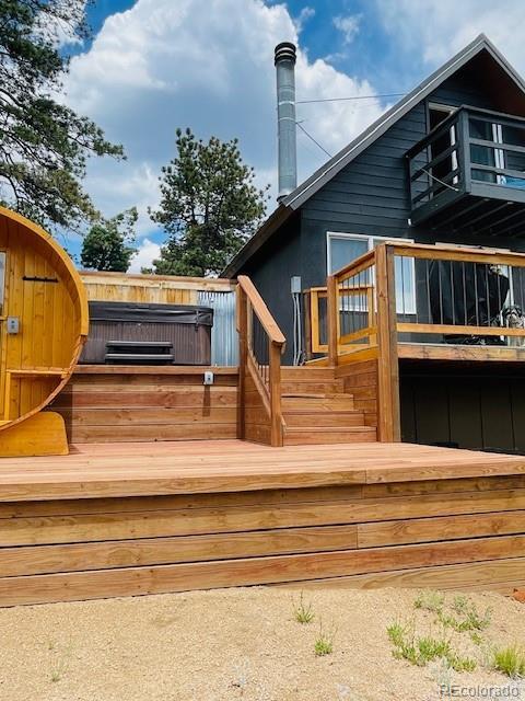 640 Ridgeway Dr, Cotopaxi, CO 81223 - view of wooden terrace
