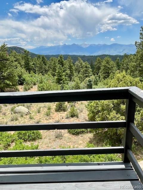 640 Ridgeway Dr, Cotopaxi, CO 81223 - view of mountain background featuring a heavily wooded area