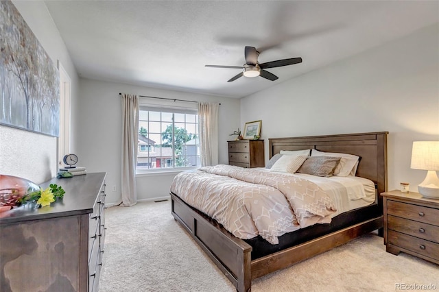 2602 Cove Creek Ct, Highlands Ranch, CO 80129 - bedroom featuring light carpet and a ceiling fan