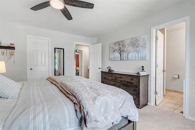 2602 Cove Creek Ct, Highlands Ranch, CO 80129 - bedroom with ceiling fan and light carpet