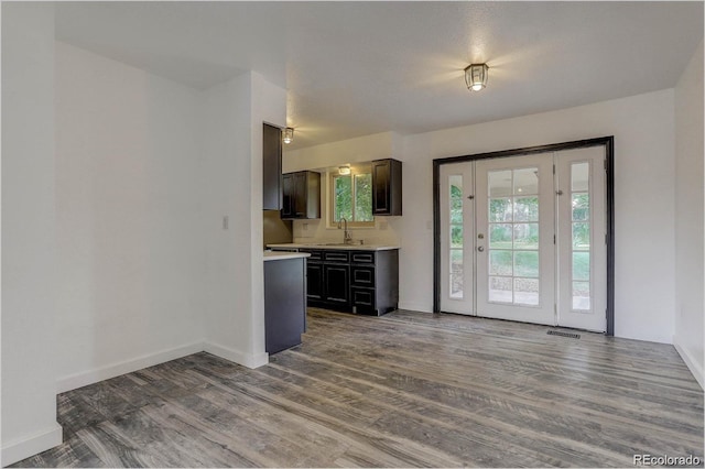 kitchen featuring sink and hardwood / wood-style floors