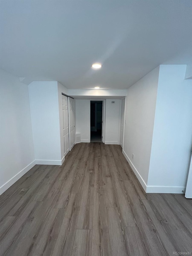 unfurnished room featuring light wood-type flooring