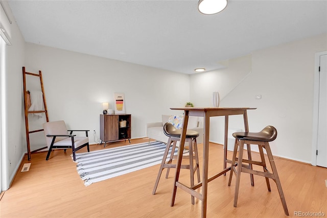 dining room featuring light wood-type flooring