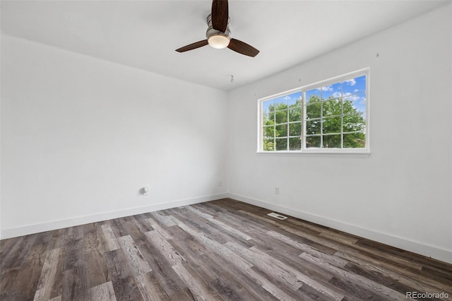 647 Berwick Ave, Firestone, CO 80520 - unfurnished room with wood finished floors and ceiling fan