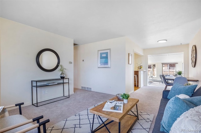 view of carpeted living room