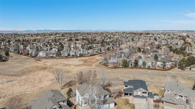 bird's eye view featuring a residential view