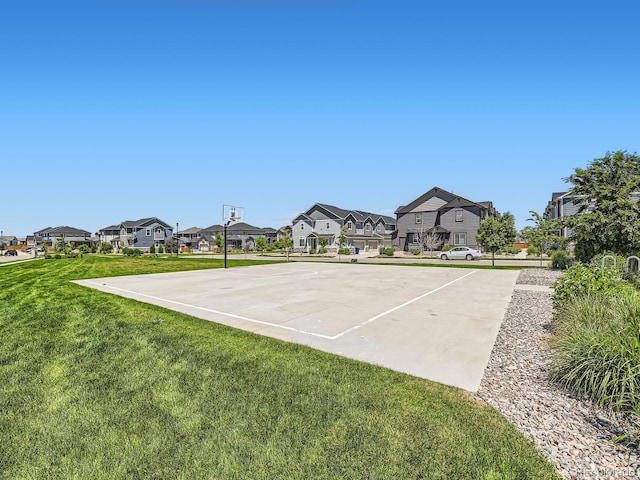11902 Norfolk Ct, Commerce City, CO 80022 - view of sport court with a residential view, community basketball court, and a yard