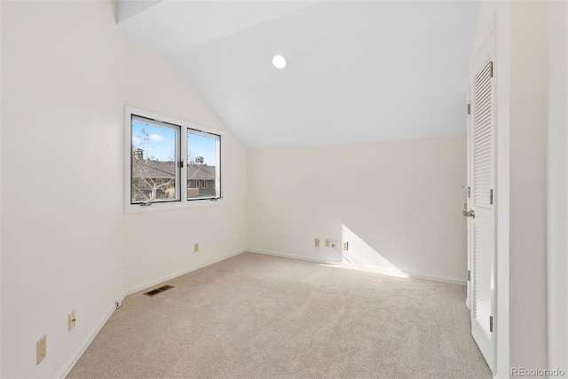 443 Garfield St, Denver, CO 80206 - bonus room with carpet, vaulted ceiling, baseboards, and recessed lighting