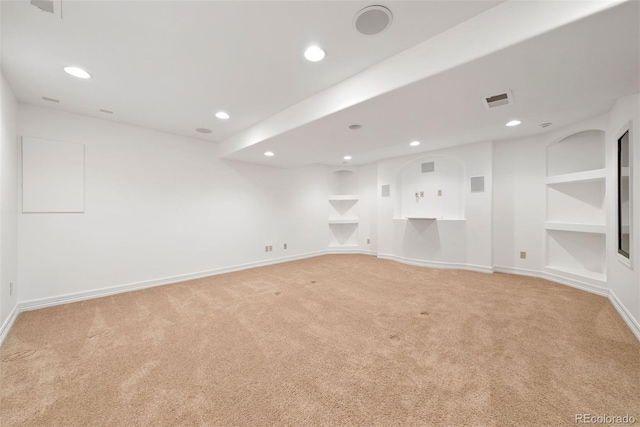 443 Garfield St, Denver, CO 80206 - empty room featuring light colored carpet, baseboards, and recessed lighting
