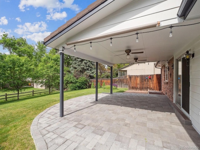 6898 W Nova Dr, Littleton, CO 80128 - view of patio featuring ceiling fan
