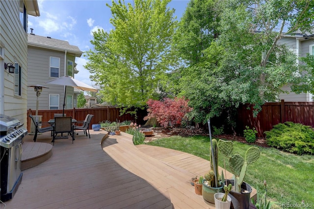 5757 W Alamo Dr, Denver, CO 80123 - wooden terrace featuring outdoor dining space