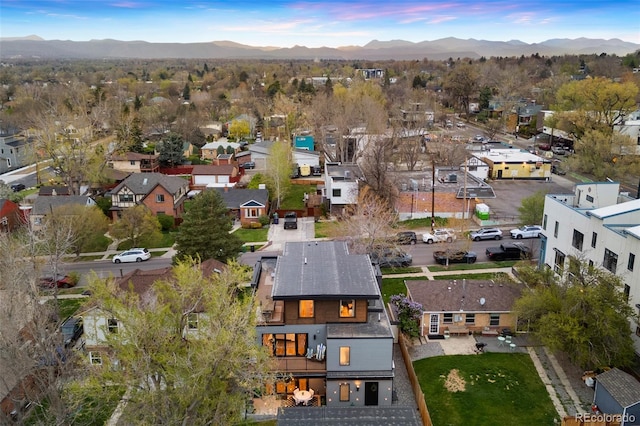 2838 Tennyson St, Denver, CO 80212 - birds eye view of property with a mountain view and a residential view