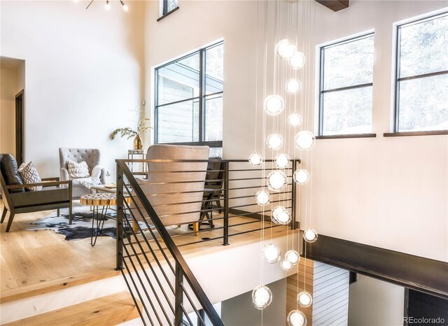 55 Blue Flag Dr, Breckenridge, CO 80424 - stairway with wood finished floors