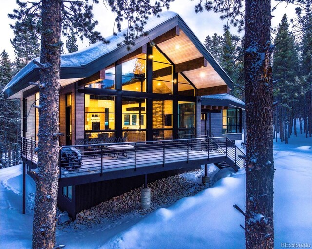 55 Blue Flag Dr, Breckenridge, CO 80424 - view of snow covered back of property