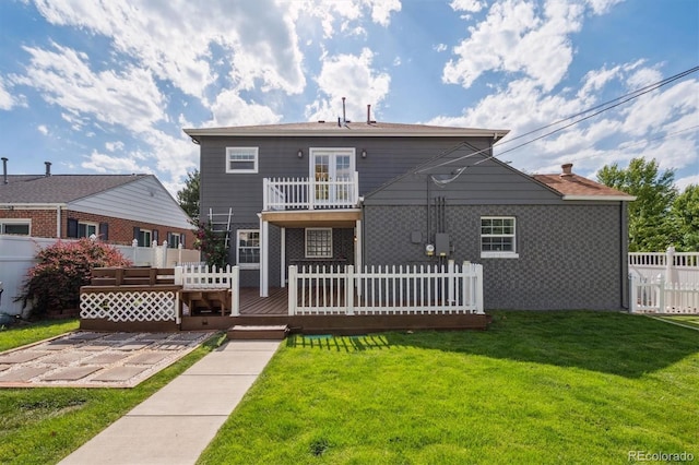 1100 S Garfield St, Denver, CO 80210 - rear view of house with a balcony, a deck, and a patio