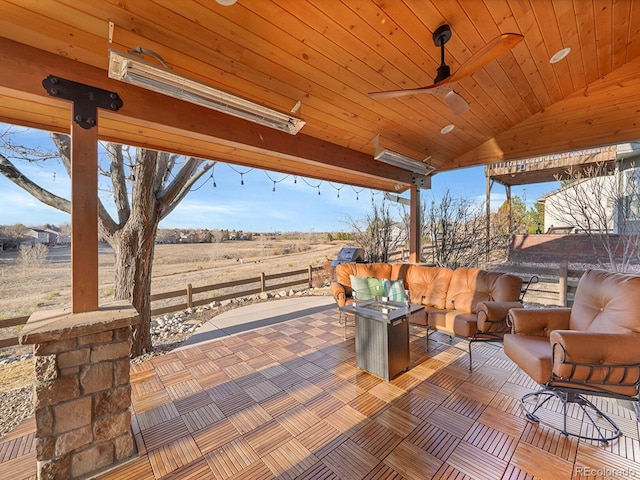 view of patio with outdoor lounge area