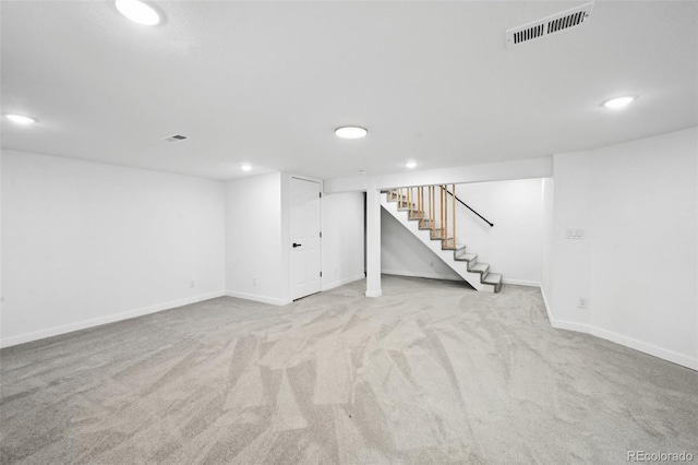 290 Beryl Way, Broomfield, CO 80020 - finished below grade area with stairway, recessed lighting, carpet flooring, and baseboards