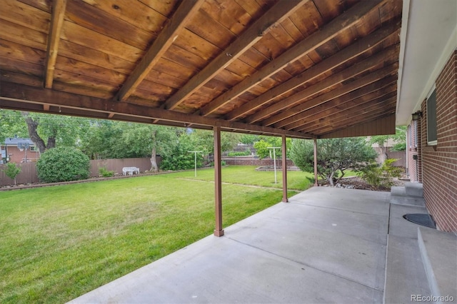 3384 W Arlington Ave, Littleton, CO 80123 - fenced backyard featuring a patio