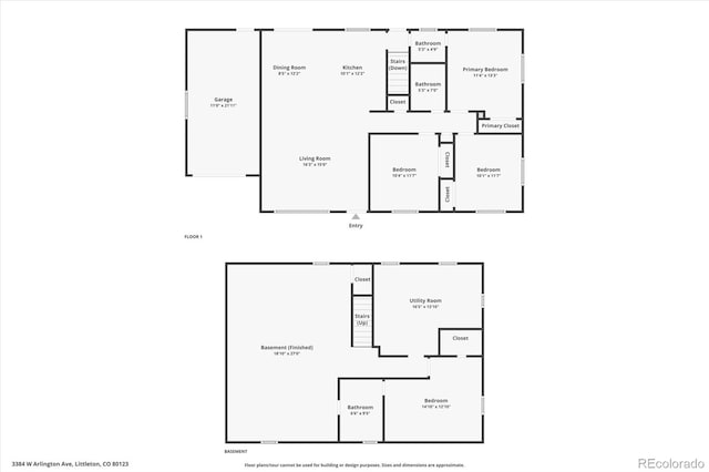 3384 W Arlington Ave, Littleton, CO 80123 - view of home floor plan