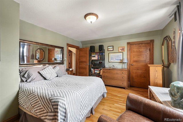 bedroom featuring light hardwood / wood-style floors