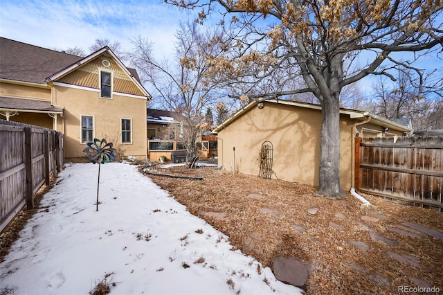 view of snowy yard