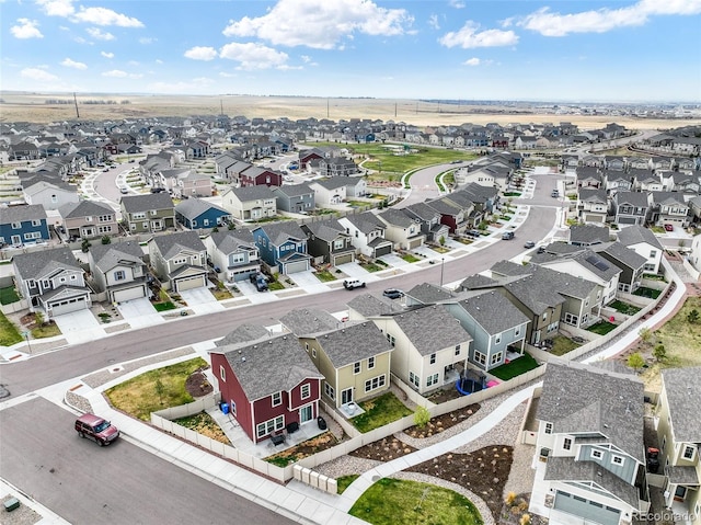 bird's eye view with a residential view