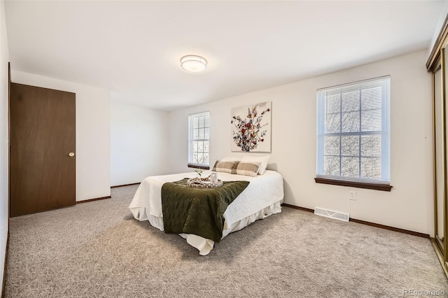 view of carpeted bedroom