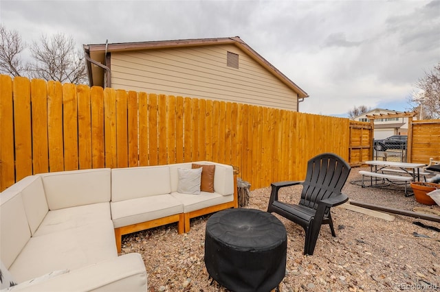 view of patio / terrace with fence