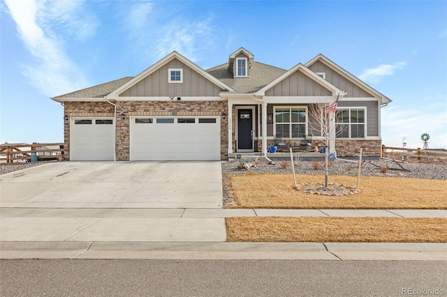 craftsman-style house featuring a garage