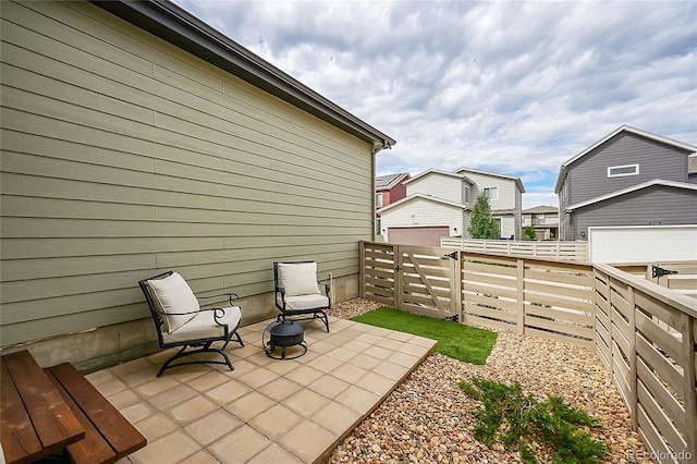 view of patio with a fenced backyard