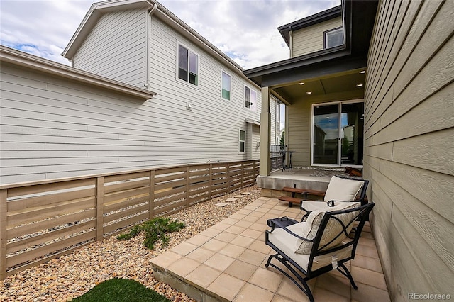 view of patio / terrace with fence