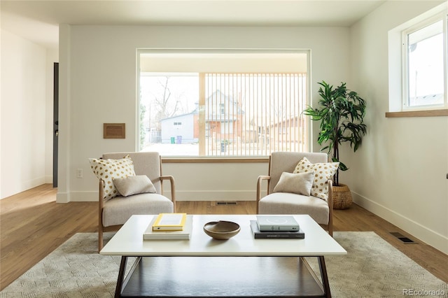 4631 Zuni St, Denver, CO 80211 - living area with wood finished floors and baseboards