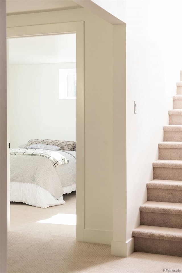 4631 Zuni St, Denver, CO 80211 - stairway featuring carpet