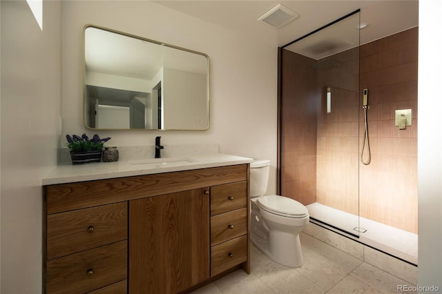 4631 Zuni St, Denver, CO 80211 - full bathroom featuring toilet, vanity, and a tile shower