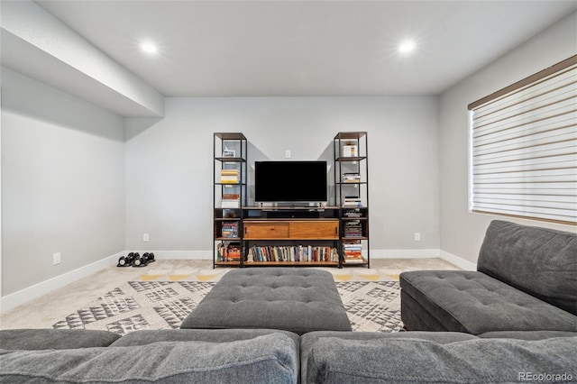 16371 Jones Mountain Way, Broomfield, CO 80023 - living room with baseboards, recessed lighting, and carpet floors