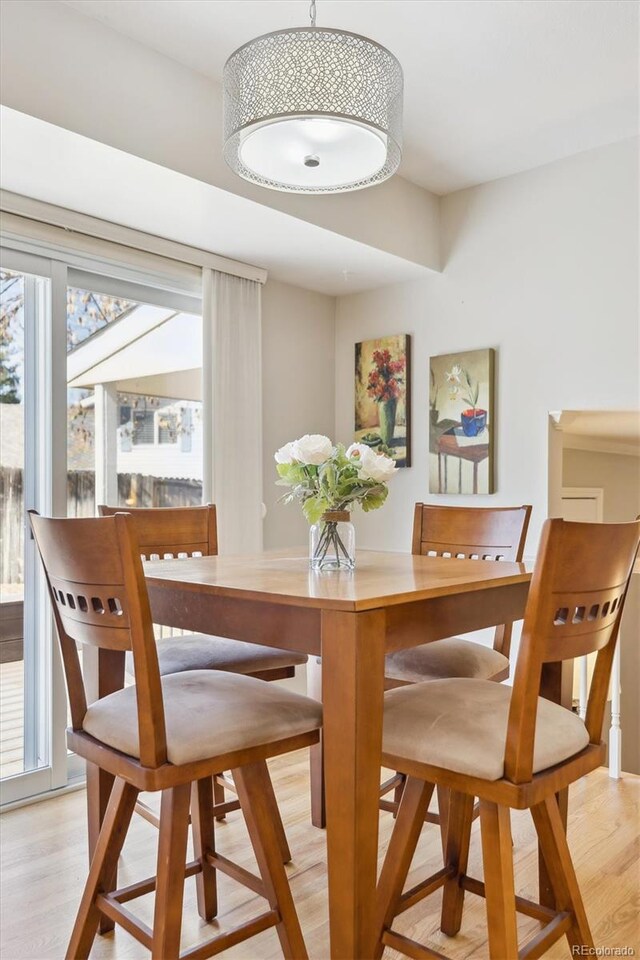 dining room featuring light wood-type flooring