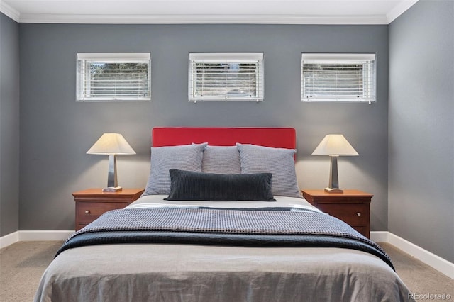 22419 Springflower Dr, Golden, CO 80401 - carpeted bedroom with baseboards and crown molding