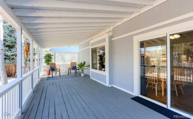 view of wooden terrace