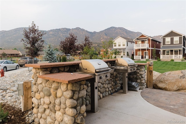 242 Weathervane Ln, Buena Vista, CO 81211 - view of patio with a mountain view and a residential view