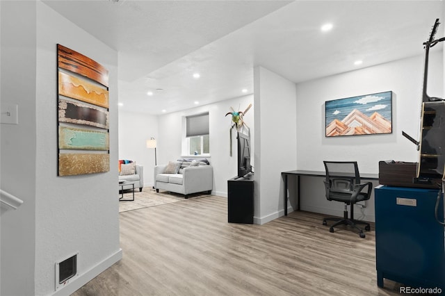 283 Leonard Ln, Northglenn, CO 80233 - home office with wood finished floors and recessed lighting