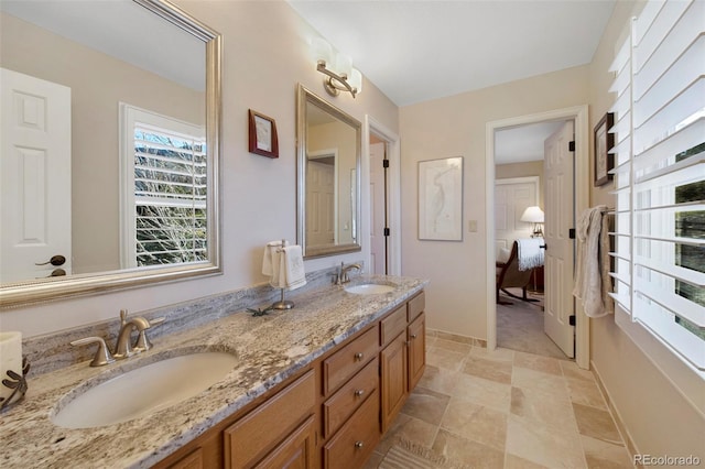 bathroom featuring vanity